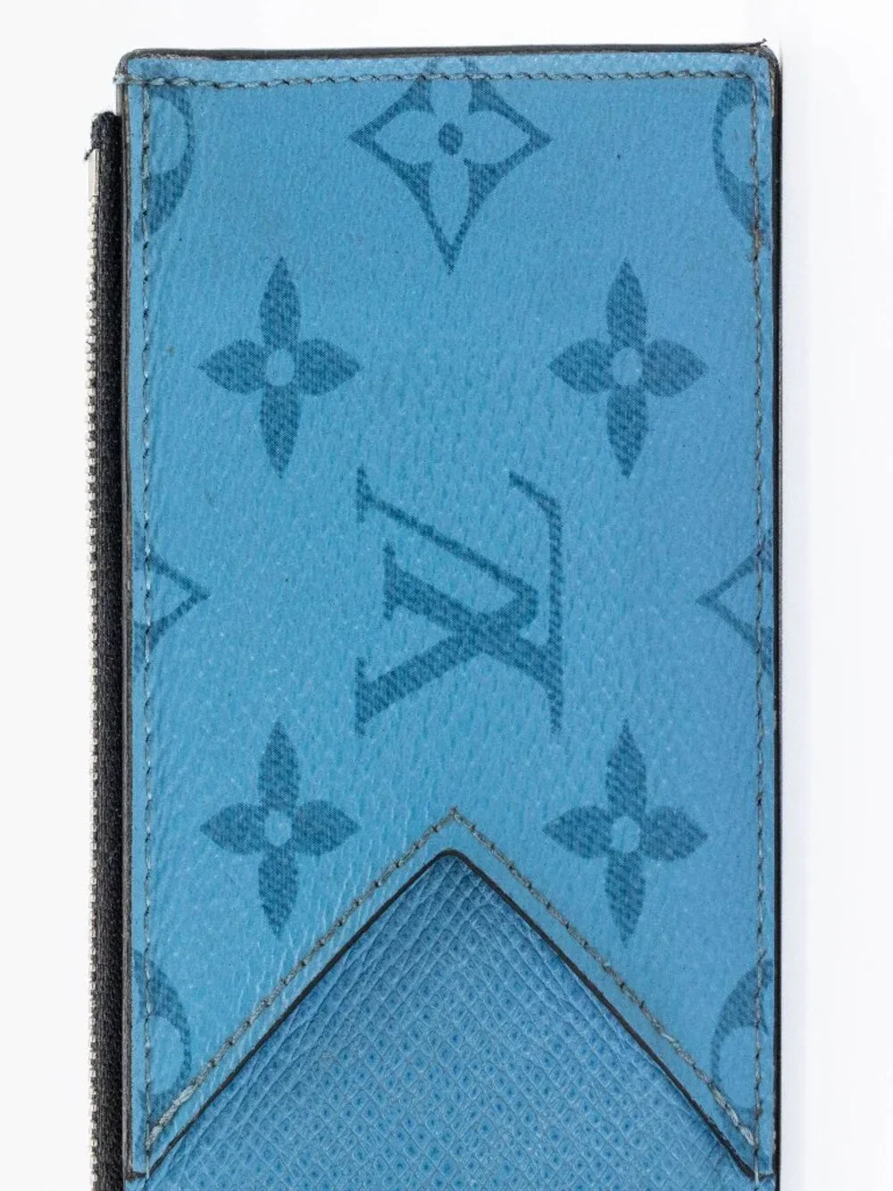 LV Taigarama Coin Card Holder Blue Zip